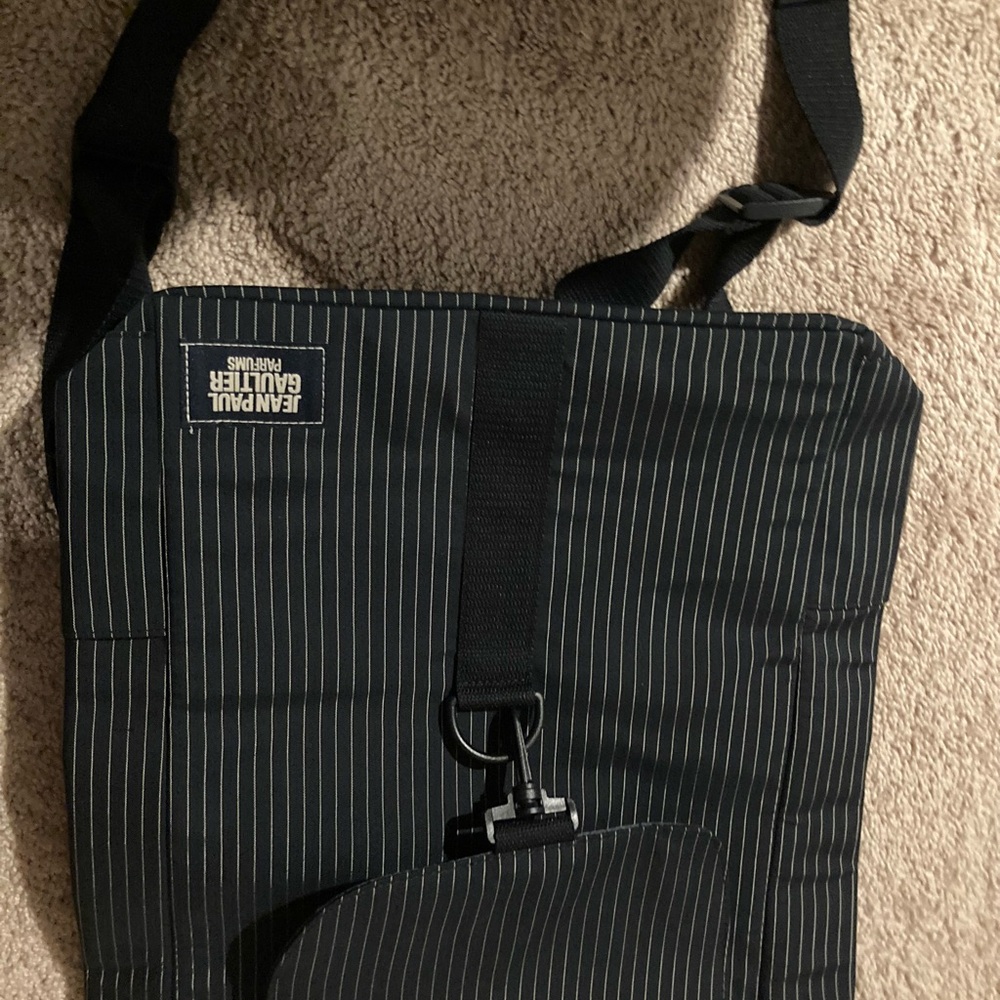 Jean Paul Gaultier Pinstripe Men's Messenger Bag
